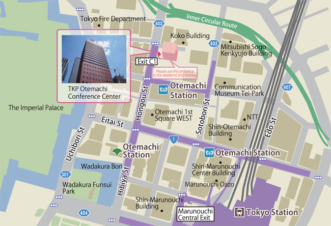 Map of TKP Otemachi Conference Center